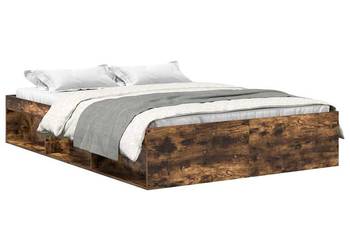 vidaXL Rama łóżka, przydymiony dąb, 150x200 cm(SKU:3203870)