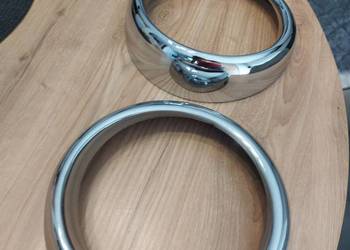 Chromowane ramki ringi lampy Trabant