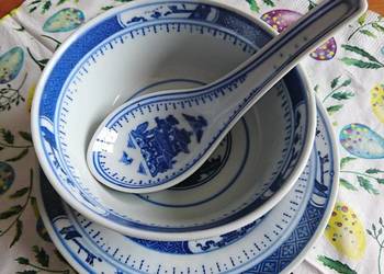 Miseczka talerzyk łyżka chińska porcelana vintage PRL