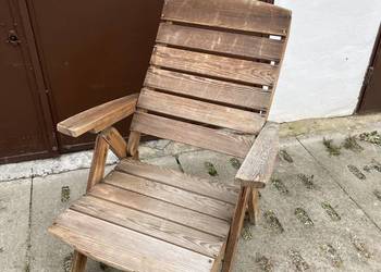 drewniany składany fotel ogrodowy