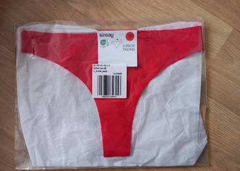 prążkowane stringi Sinsay 3pak.