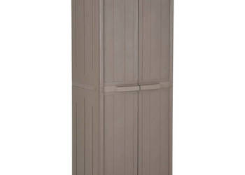 Szafka ogrodowa brązowa 65x45x172 cm PP stylizowane na drewno WM-151240