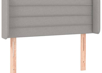Zagłówek do łóżka z LED jasnoszary 103x16x78/88 cm tkanina WM-3123366