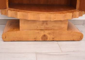 Drewniana Komoda Styl Art Deco - Gięte Drewno - Regał Pomocnik - Szafka