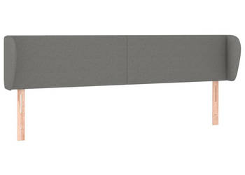 Zagłówek uszak ciemnoszary 203x23x78/88 cm tkanina WM-3116887