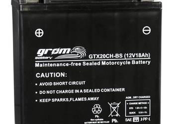 Akumulator motocyklowy 18Ah 270A GROM GTX20CH-BS