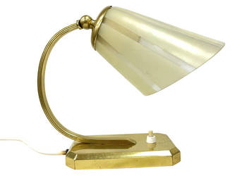 Lampa biurkowa Art Déco / Modernist, Niemcy, lata 50., mosiądz