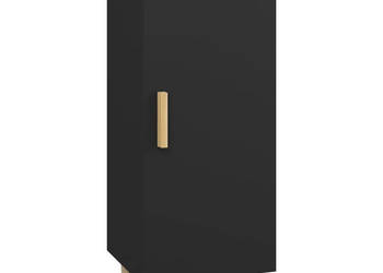 Szafka czarna 345x34x90 cm materiał drewnopochodny WM-812322