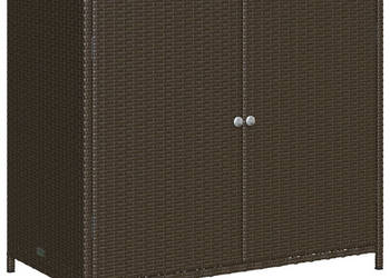 Szafka ogrodowa brązowa 83x45x76 cm polirattan WM-365544