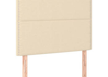 Zagłówki do łóżka 2 szt. kremowe 100x5x78/88 cm tkanina WM-3116187