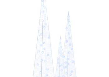 vidaXL Stożek dekoracyjny, akryl, okrągły, niebieski, LED,（SKU:328969）