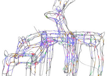 vidaXL 3 świąteczne renifery z lampek, 229 diod LED（SKU:328542）