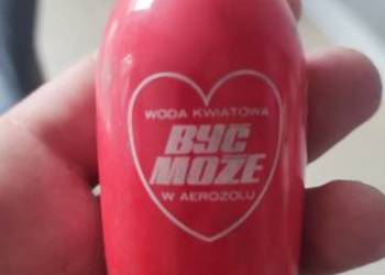 Butelka z lat 70 Woda kwiatowa "Być Może"