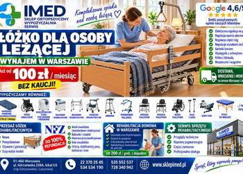 ŁÓŻKO DLA OSOBY LEŻĄCEJ – WYNAJEM WARSZAWA | OD 100 ZŁ / MIES. | BEZ KAUCJI