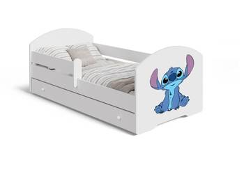 Łożko dziecięce SŁODZIAK (STITCH) z barierką 160x80