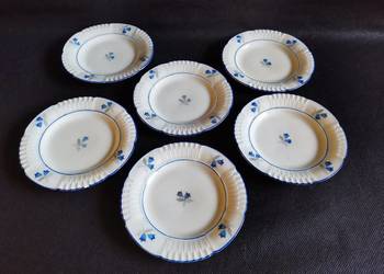 Stara porcelana Giesche talerzyki, konfiturówki 6 sztuk, porcelana Art Deco Stara porcelana Giesche talerzyki, konfiturówki 6 sztuk, porcelana Art Deco