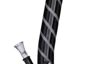 Szklane Bongo Wysokie 45 cm z Paskami - Chillout, Przezroczyste