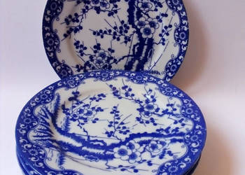6 japońskich talerzyków deserowych porcelana vintage