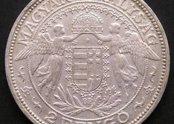 Węgry 2 pengo 1938 - SREBRO - Madonna - stan 1/2