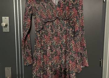 Primark sukienka modny wzór kwiaty plisowana roz.40