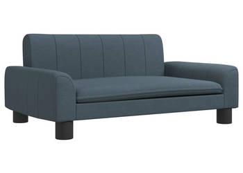 Sofa dla dzieci ciemnoszara 70x45x30 cm obita tkaniną WM-3196270
