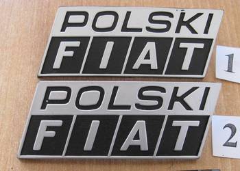 Emblemat logo znaczek POLSKI FIAT. NOWY ORYGINAŁ Polski Fiat 126p przód