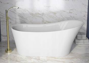 Wanna wolnostojąca akrylowa Besco Calima odpływ z boku 170 x 74 cm