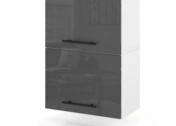 Szafka Kuchenna Wisząca Klapowa Modułowa 45cm Spremium Szary Połysk
