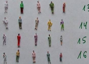 Figurki h=10 mm sztuk 5 do skali N zestaw