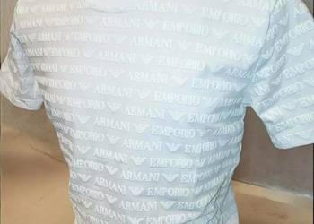 T-shirt męski Emporio Armani - sygnatura, regular fit M nowość