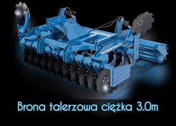 Brona talerzowa ciężka INTERTECH 3.0m -mocna el. rob. lemken podobn. mandam
