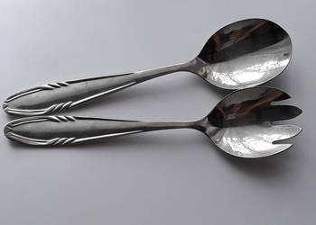 Zestaw do sałat (łyżka + łyżko - widelec), KŁOS, Gerlach, sztućce PRL