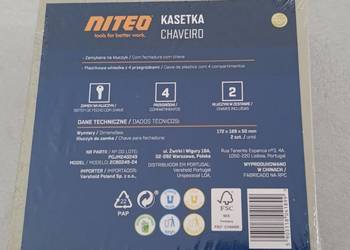 NITEO metalowa kasetka zamykana na kluczyk, z przegródkami, NOWA