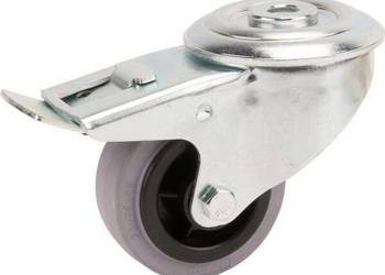 Koła skrętne z czarnymi oponami gumowymi 3477PIR080P3013