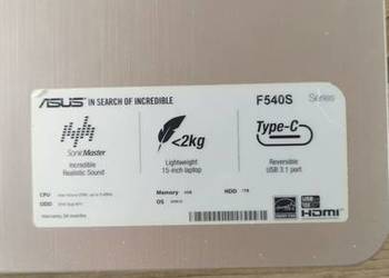 Laptop Asus F 540 S