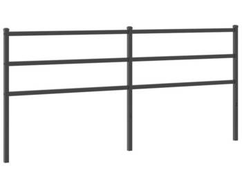 Metalowe wezgłowie czarne 180 cm WM-355401