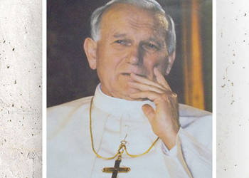 papież Jan Paweł II obrazek A4, vintage plakat z Jan em Pawłem II, Wojtyła