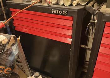 DUŻA SZAFKA NARZĘDZIOWA WARSZTATOWA  3 SZUFLAD YATO Kompresor Przedłużacz