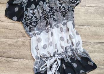 Bluzka mgiełka w kwiaty Vintage y2k love 42 44 80 90s