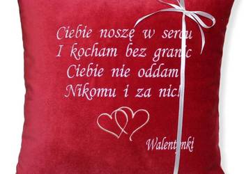 SUPER Poduszka z Twoim tekstem WYSZYWANA na Dzień Chłopaka