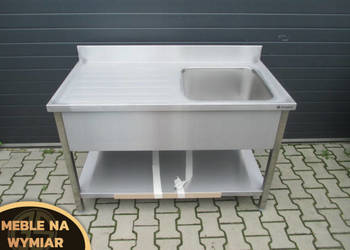 ZLEW STÓŁ GASTRONOMICZNY STALGAST 1 KOMOROWY Z PÓŁKĄ 130/70/85