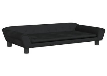 Sofa dla dzieci czarna 100x50x26 cm aksamit WM-3196397