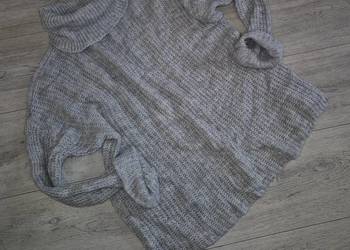 Sweter damski popielaty golf rozm 38/M