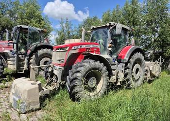 DWA CIĄGNIKI MASSEY FERGUSSON MF8737, STABILIZATOR WS2000, SIEWNIK SW10T