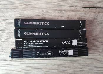 Zestaw 4 sztuk konturówek do oczu Avon odcienie fioletu.