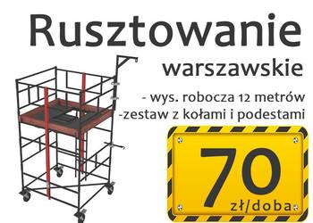 Rusztowanie warszawskie aluminiowe zestaw koła podesty faktury VAT DOWÓZ