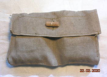 Wojskowa parciana torba na 2 przegródki ok. 22 x 12 cm