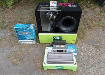 Tuba Skrzynia Basowa Subwoofer MAC AUDIO 500RMS Wzmacniacz MONOBLOCK Radio
