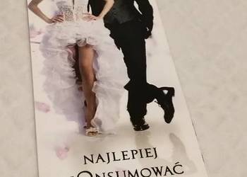 Torebka na prezent, butelkę, wino, ślub, para młoda, 11x37,5