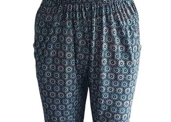 Damskie spodnie geometryczne zielone 36/38 S/M